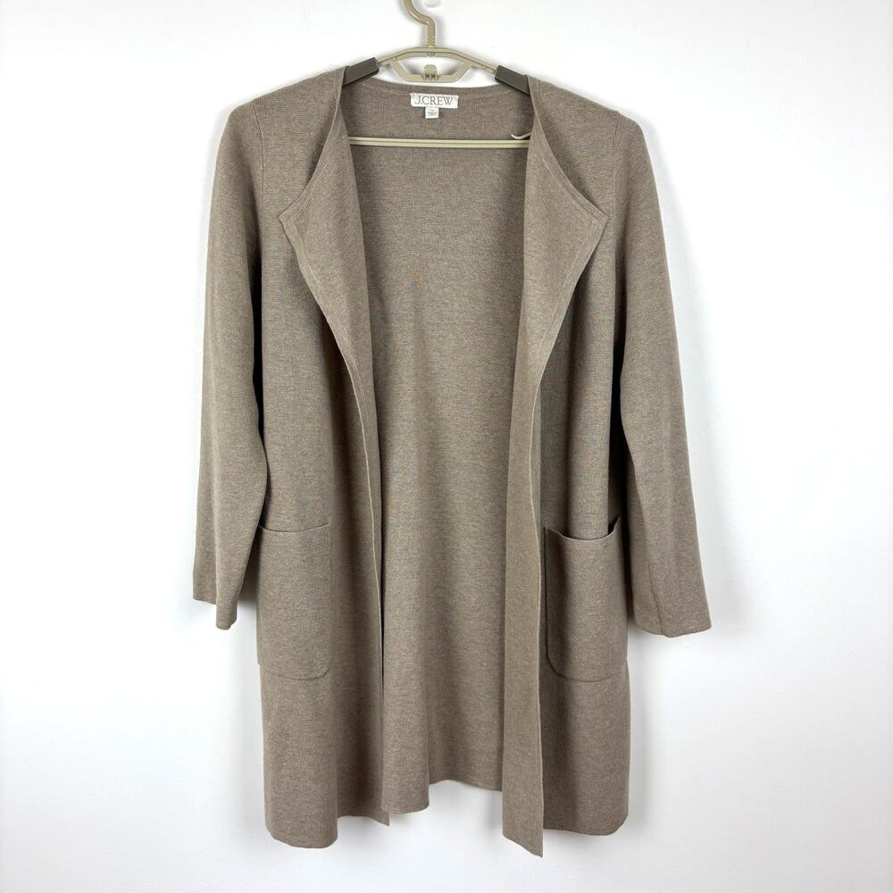 J.Crew Juliette collarless sweater-blazer Small Tan Brown J6339 2024